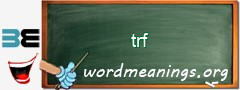 WordMeaning blackboard for trf